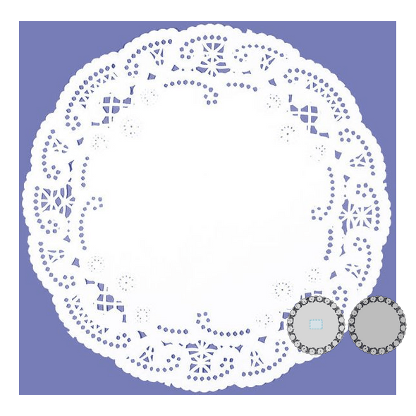 Circular Doilies Laced i papir Circular Doilies Laced i papir